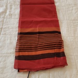 Women's red stripped dupatta by Fab India new with tags
